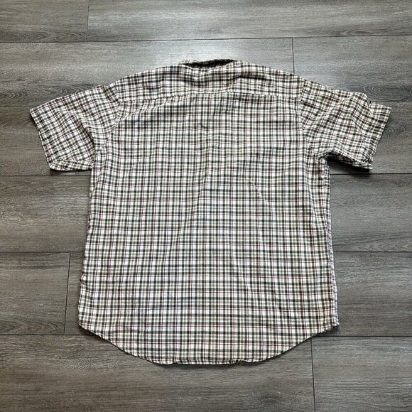 Timberland Shirt Mens Size XL Button Up  Short Sleeve Plaid - Picture 2 of 6